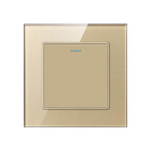 Tempered Glass Switch F71B-1 Gang 1 Way-GOLD